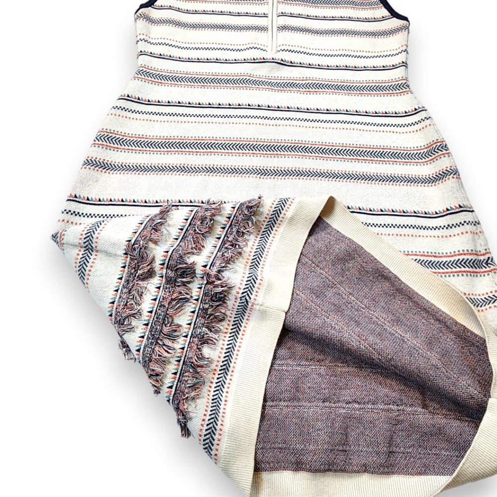 Cupcakes & Cashmere Cream Striped Knit Sleeveless Sweater Dress Size 8 - Picture 13 of 16